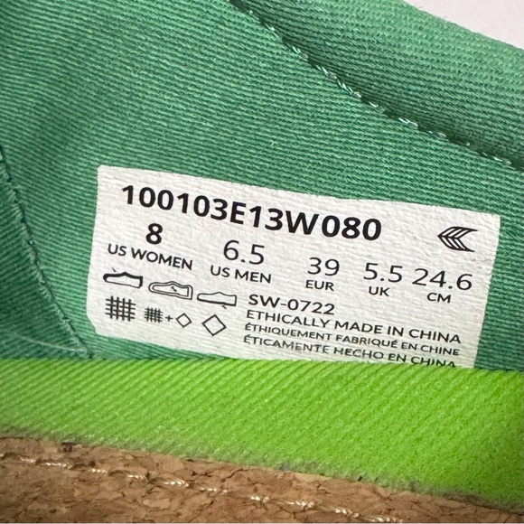 Cariuma Pantone Green Canvas OCA Low Lace Up Sneaker Shoes Women's Size 8 - Picture 8 of 13